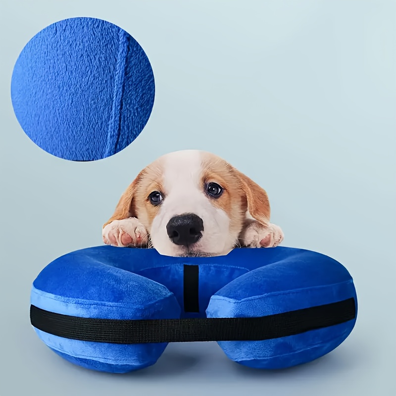 TEMU Inflatable Neck Ring For Dogs - Elegant Elizabethan Collar With , Soft Cushioned , & Breathable Material For Pet Grooming & Outdoor Safety, Dog
