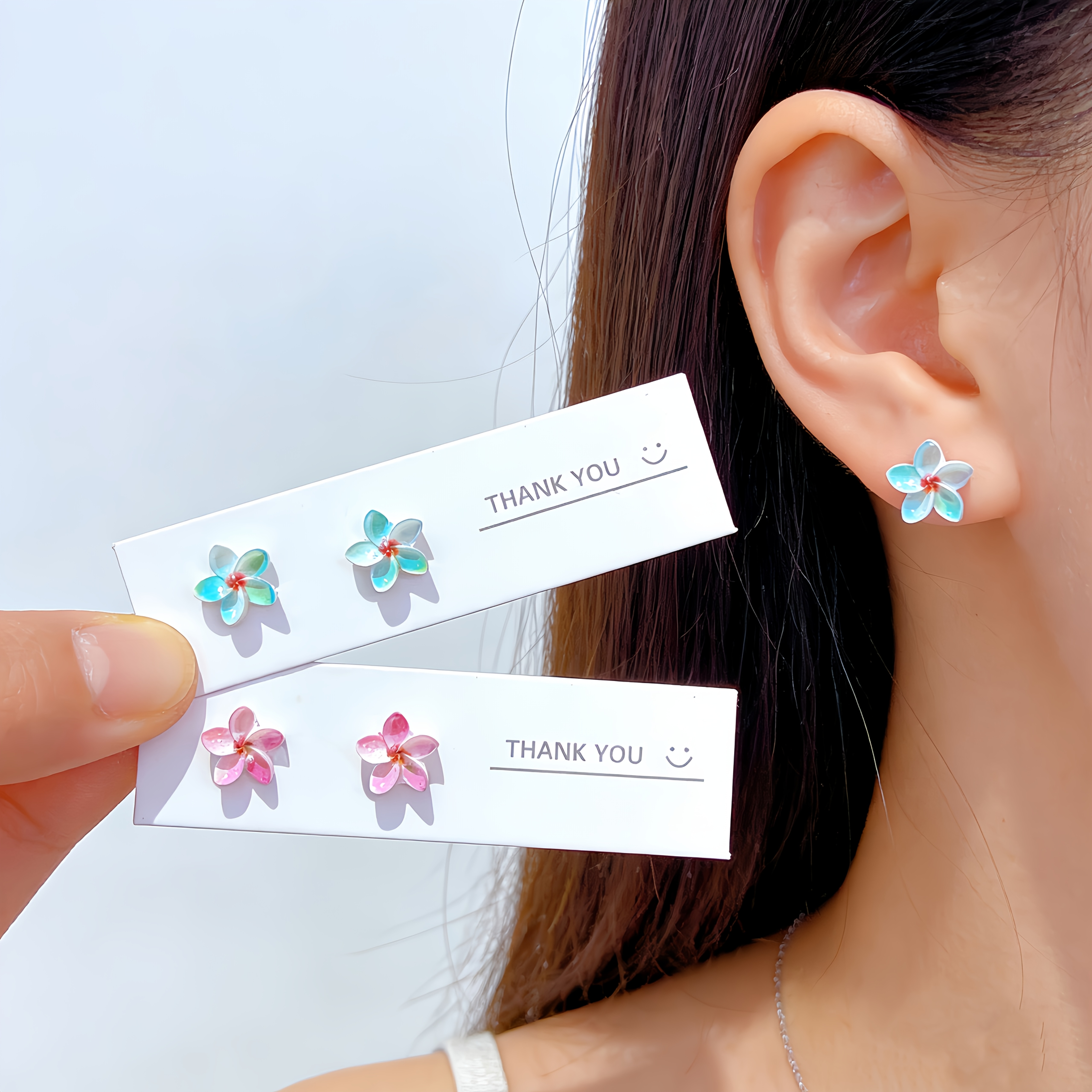 4pcs/ Of Fresh Vacation-style Earrings, Suitable For Summer, Beach, And Daily Accessories. Hypoallergenic Earrings For Women