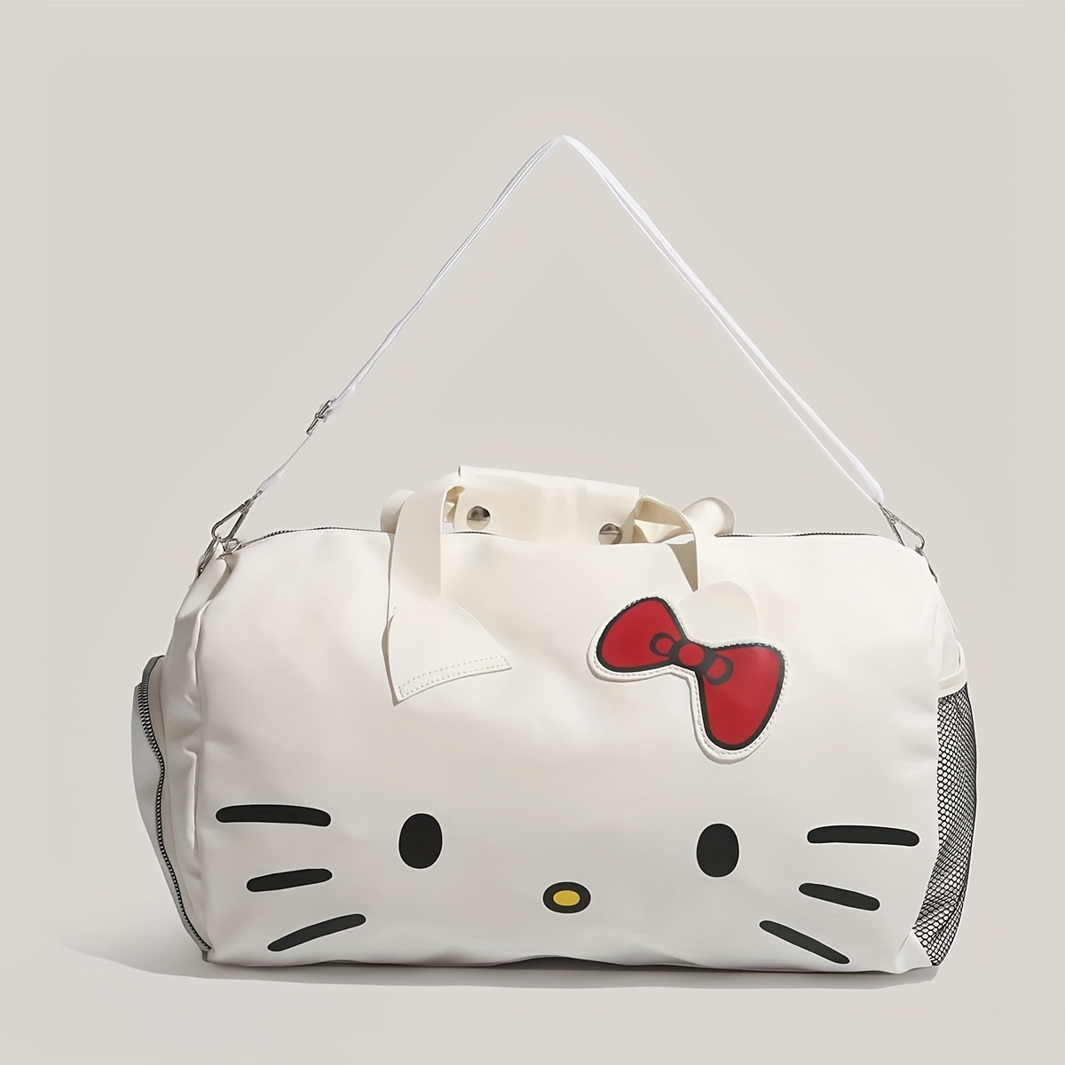 

Sanrio Hello Kitty Travel Bag For Women Weekender Overnight Bags With Shoe Compartment Carry On Duffle Bag Adjustable Sports Gym Tote Bags