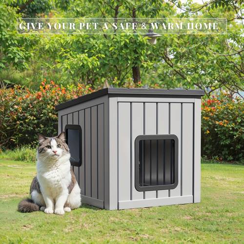 outdoor cat with roof sun shelter pet shelter suitable for outdoor use assembly for balcony cats ideal for rain wind temperatures