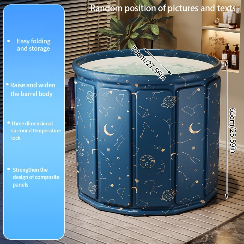 Spacious Foldable Bathtub with Extended Legs