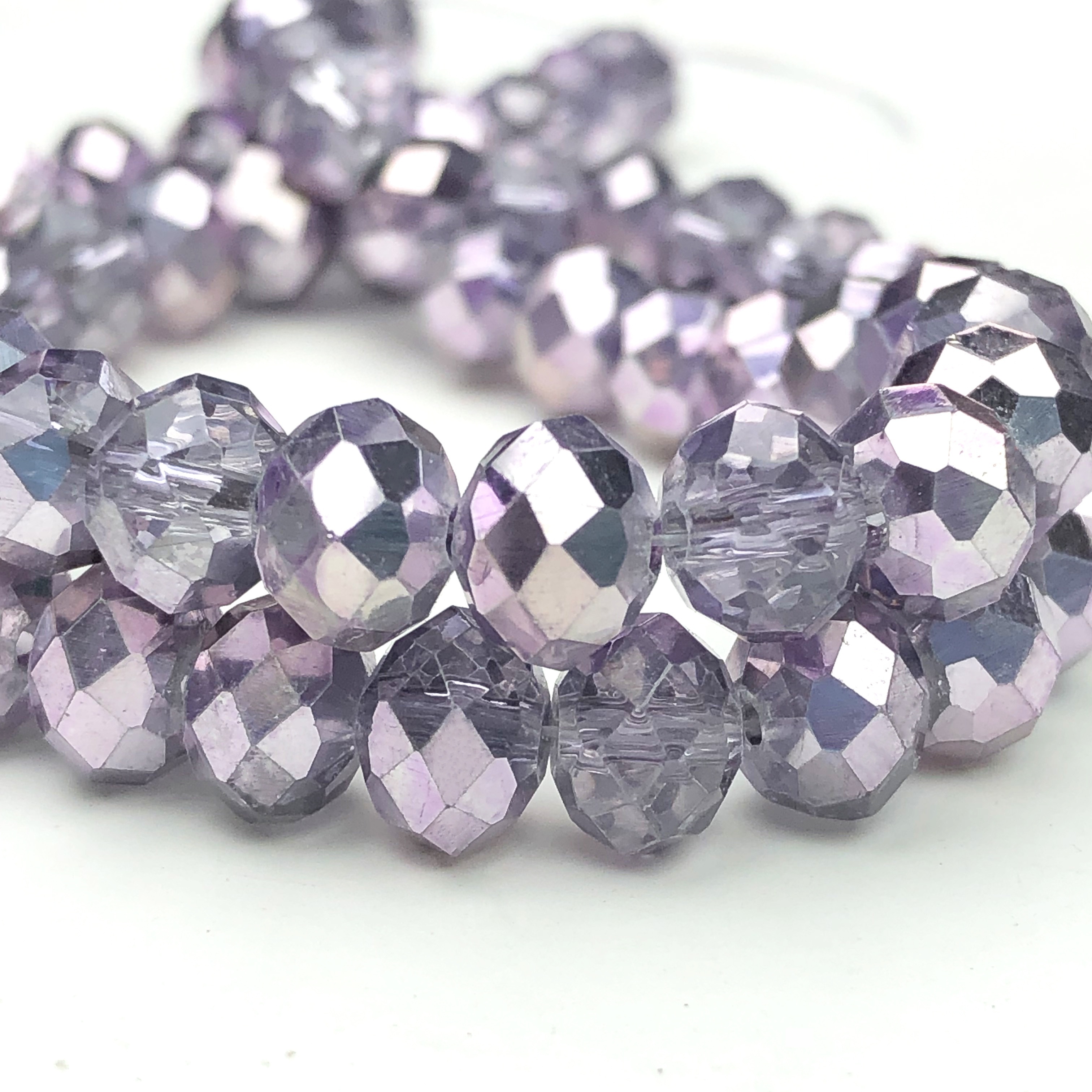 

Eleanbeads Czech Crystal Wheel Beads, 4/6/8mm Ab Purple Loose Spacer Beads For Making - Ideal For Bracelets, Earrings, Necklaces & Wedding Accessories, Beads For Jewelry Making