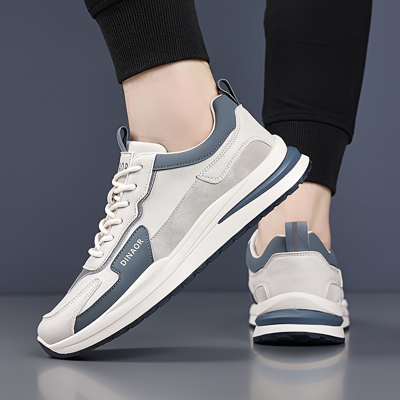 Casual Athletic Shoes for Men Featuring a Color Block Design And Chunky Style, Equipped with DINAOR Details. They Have a Lightweight, Non-Slip Sole Suitable for Everyday Use And Street Fashion