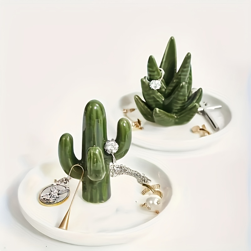 keramik aloe schmucktablett displaystnder ringhalter kaktus - Temu Germany