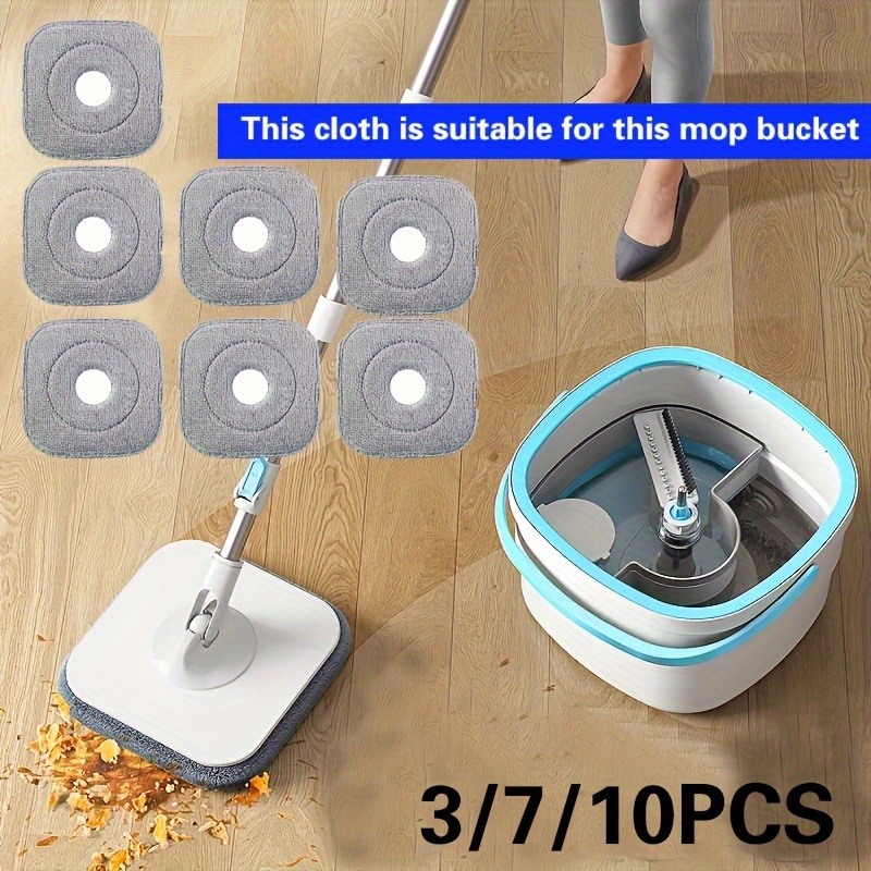 

3/7/10pcs Premium Microfiber Mop Pads - , & Washable Replacement Heads For Spin Mops - Strong Stain Removal, Non-slip, Multi-surface - Ideal For Home & Kitchen Cleaning