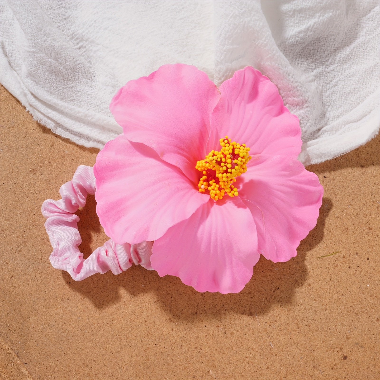 Artificial Hibiscus Flower Hair Clip, High-end Side Clip, Beach Vacation Bohemian Hair Accessory, Hair Tie