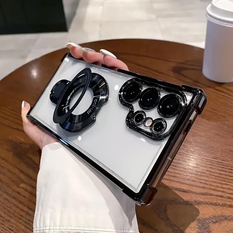 E-shop Handyhülle: Vier-Ecken Stoßfest mit Magnetischer Halterung. Kompatibel mit for Galaxy S26, S25, S24, S23, S22, S21, S20, A56, A55, A54 Serie.