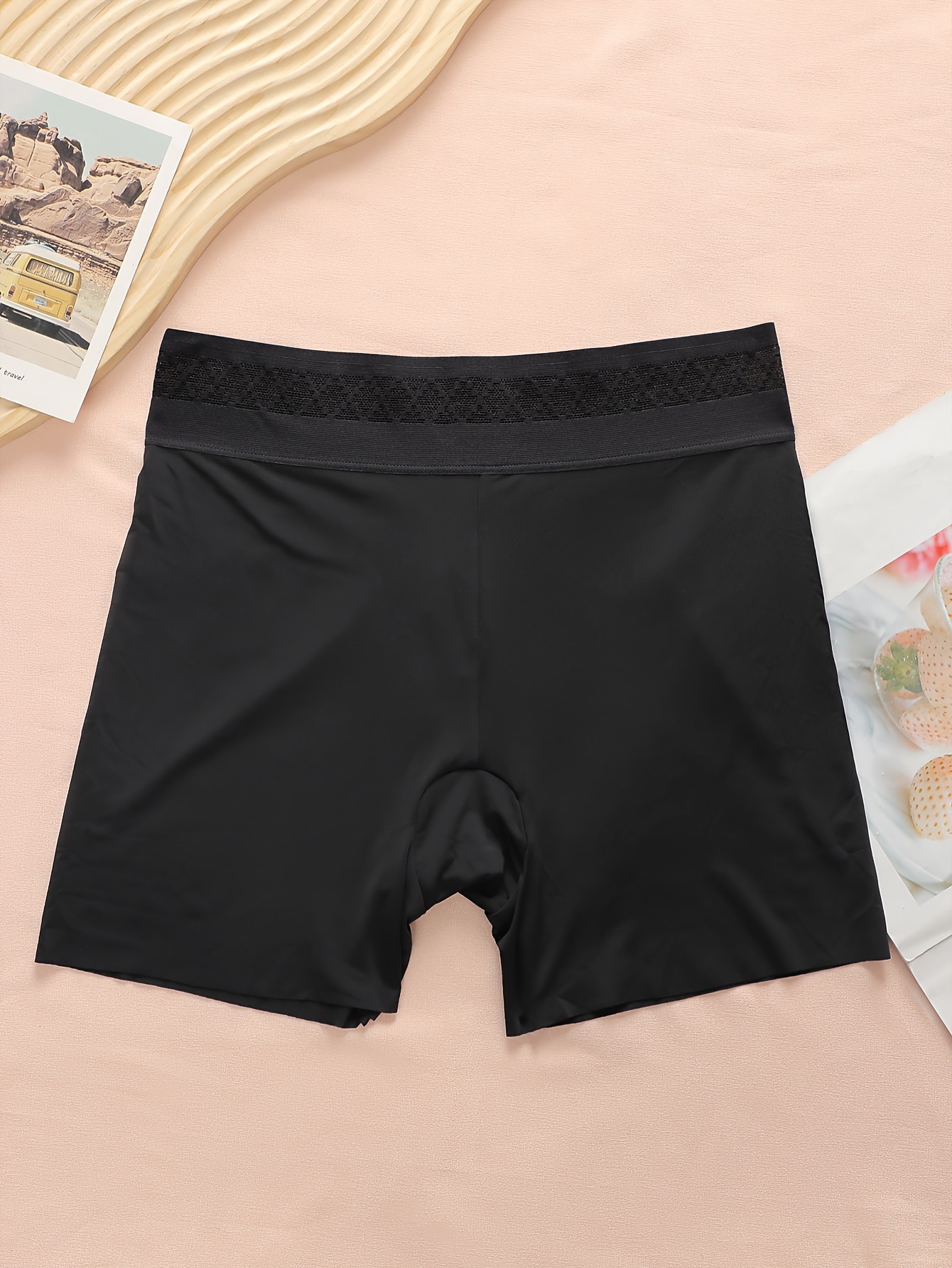 5pcs Solid Color Boyshort Panty, Intimates Boxer Shorts, Women's Lingerie &  Underwear