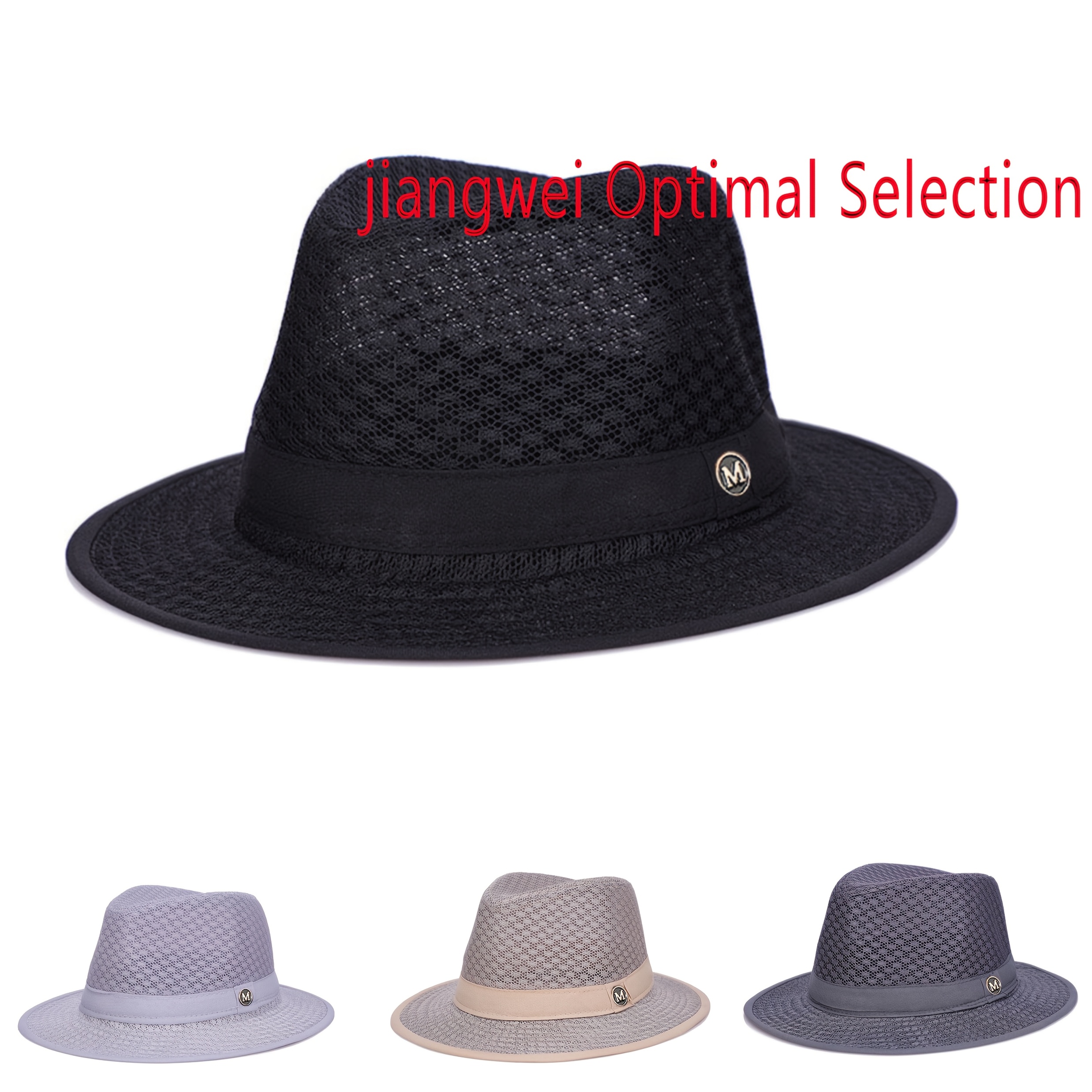 item picture large brim hollow breathable straw hat   convex dome hat men and women outdoor hat