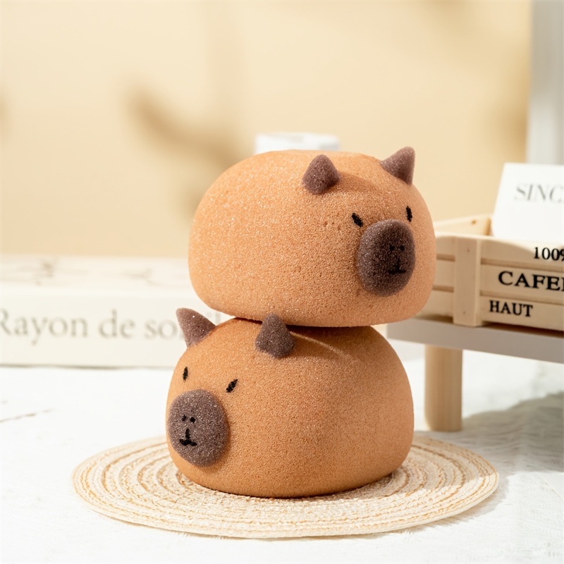 Cute Capybara-Shaped Bath Sponge, Soft and Gentle Exfoliating Loofah