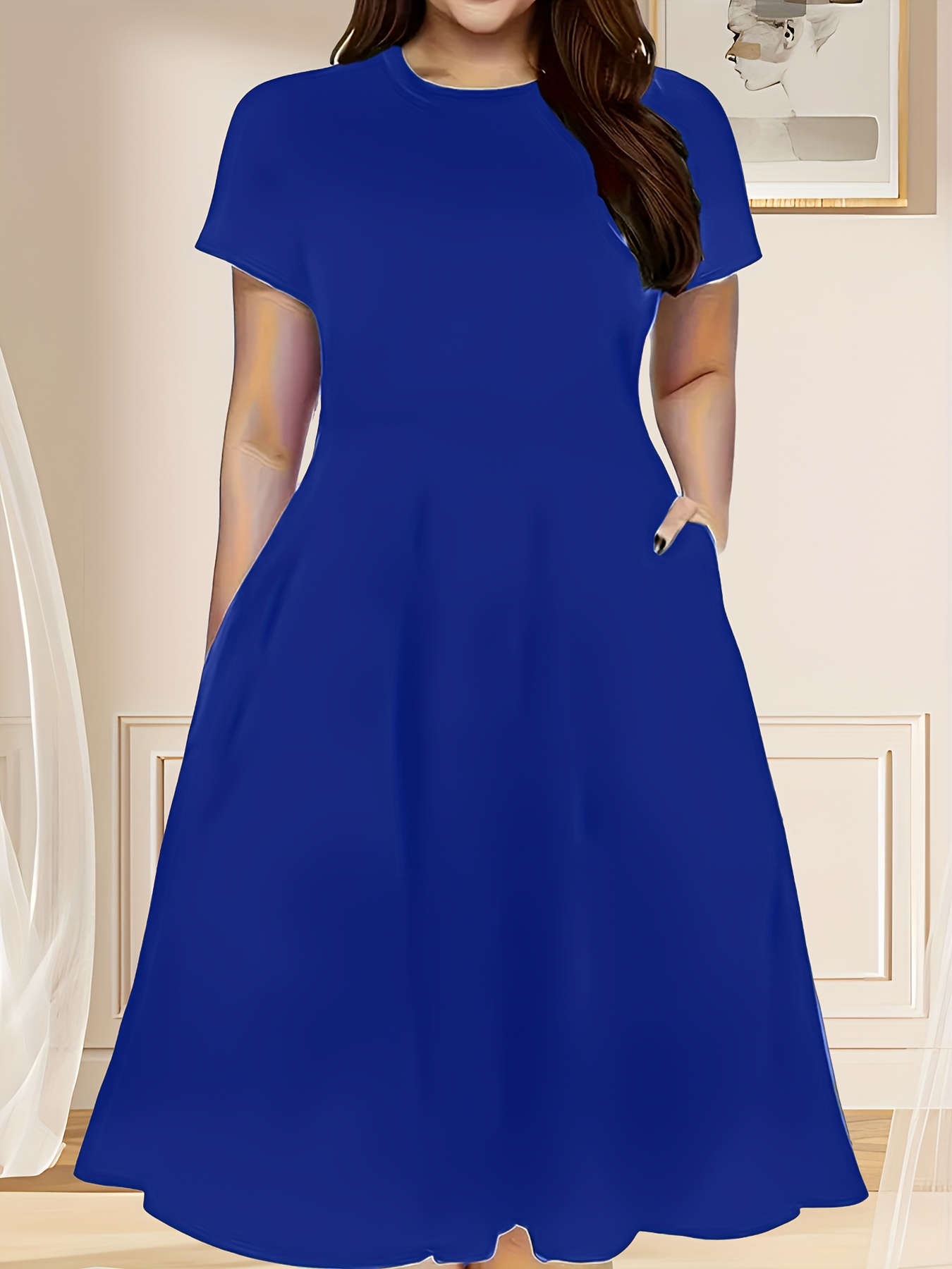 royal blue dresses for women sold on Temu New Zealand