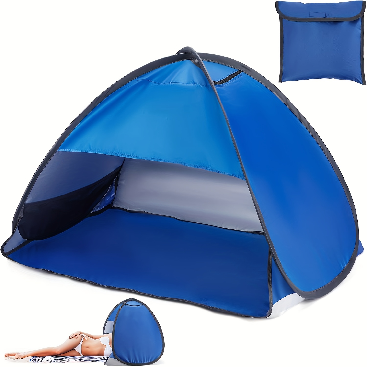 E-shop Tragbares Strandzelt, Pop-Up Strandzelt Markise, Kompaktes und leichtes Strandzelt, Geeignet für Outdoor, Camping, Picknick