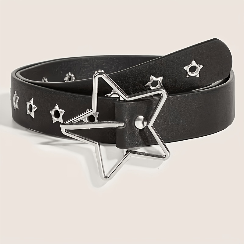 TEMU 1pc Aplcsey Women's Y2k Belt - Five-pointed Belt Suitable For High-waisted Jeans, Low-waisted Pants & Dresses, Hollow-out For Casual Outfits,