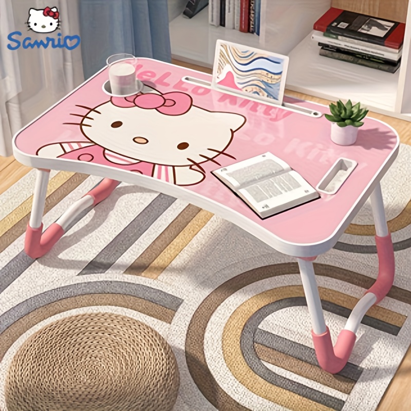 TEMU Portable Breakfast Tray With Adjustable Height, Ideal For Small Spaces, Couches, And Floors, Perfect For Reading, Writing, And Gaming Snacks In A Pink Aesthetic