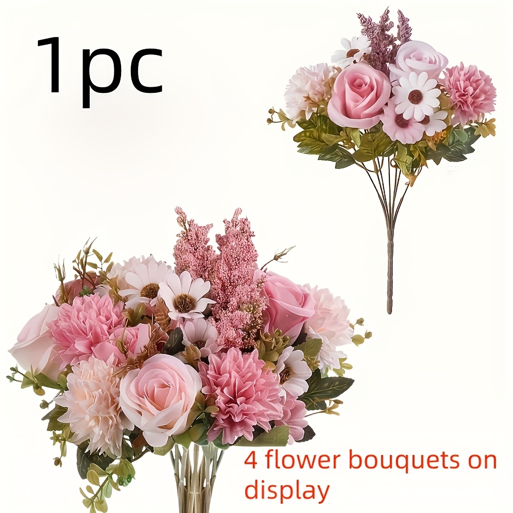 Aoyfuwell, 12 Bouquet Di Ortensie Artificiali, Fiori Decorativi