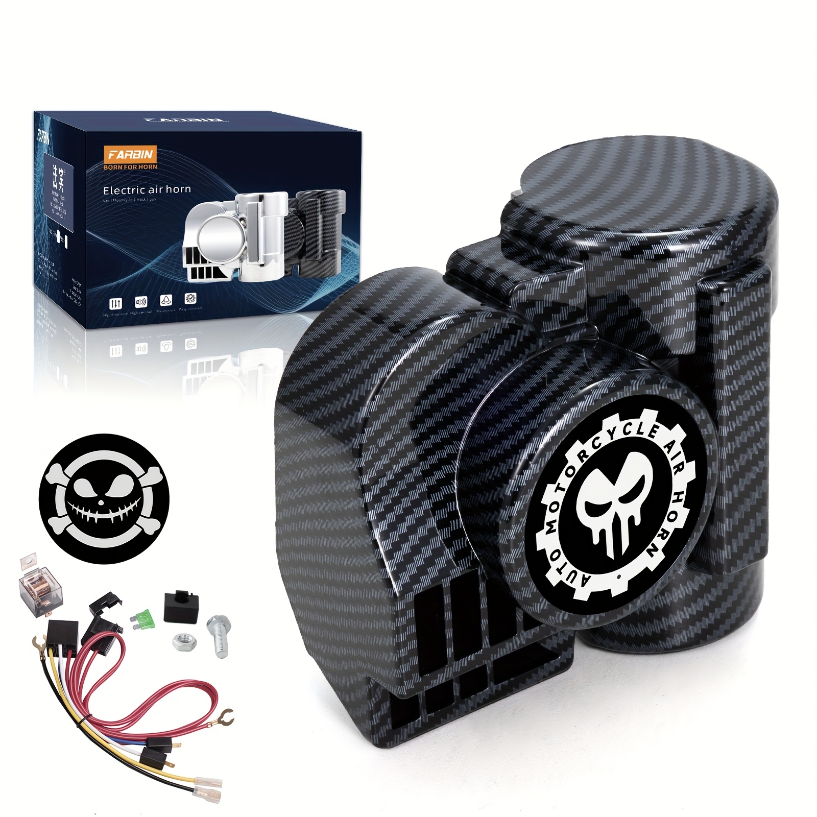 FARBIN SUPER LOUD 12 VOLT, LOUD RAGFING BULL SOUND ELECTRIC HORN