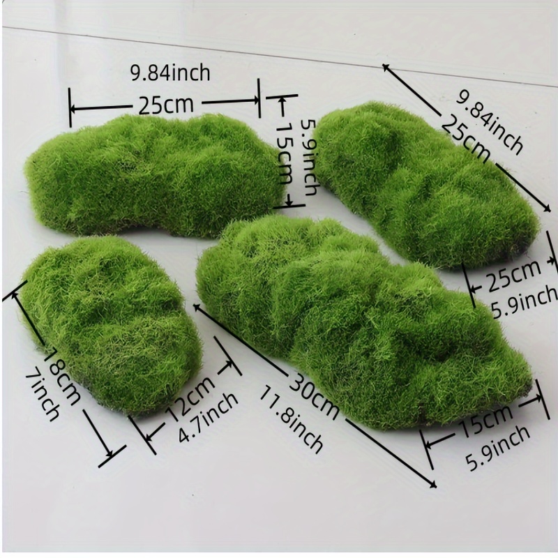 

Simulated Moss Planting Hair Stone Size Matching Landscape Decoration Moss Stone Moss Lawn Planting Velvet Ornament Soft Decoration