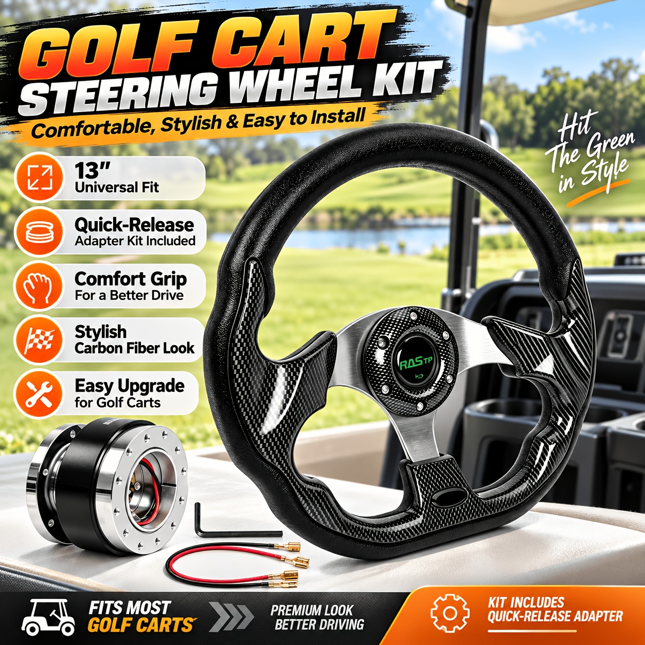 quick release steering wheel sold on Temu United States