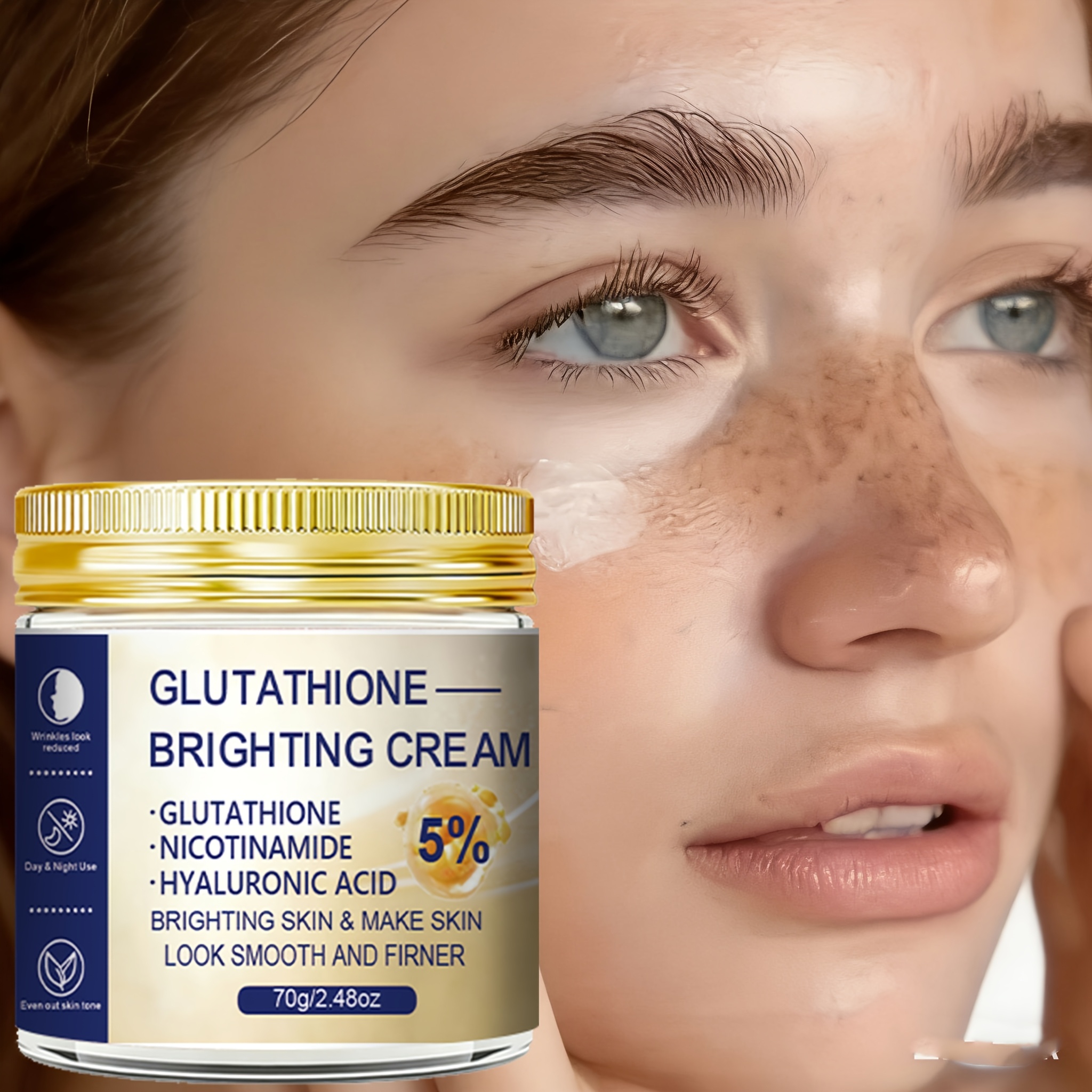 skin whitening cream with glutathione skin brightening cream sold on Temu United States