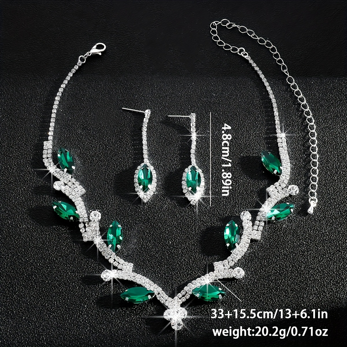 Bridal Vine Leaf Necklace and Earrings Set