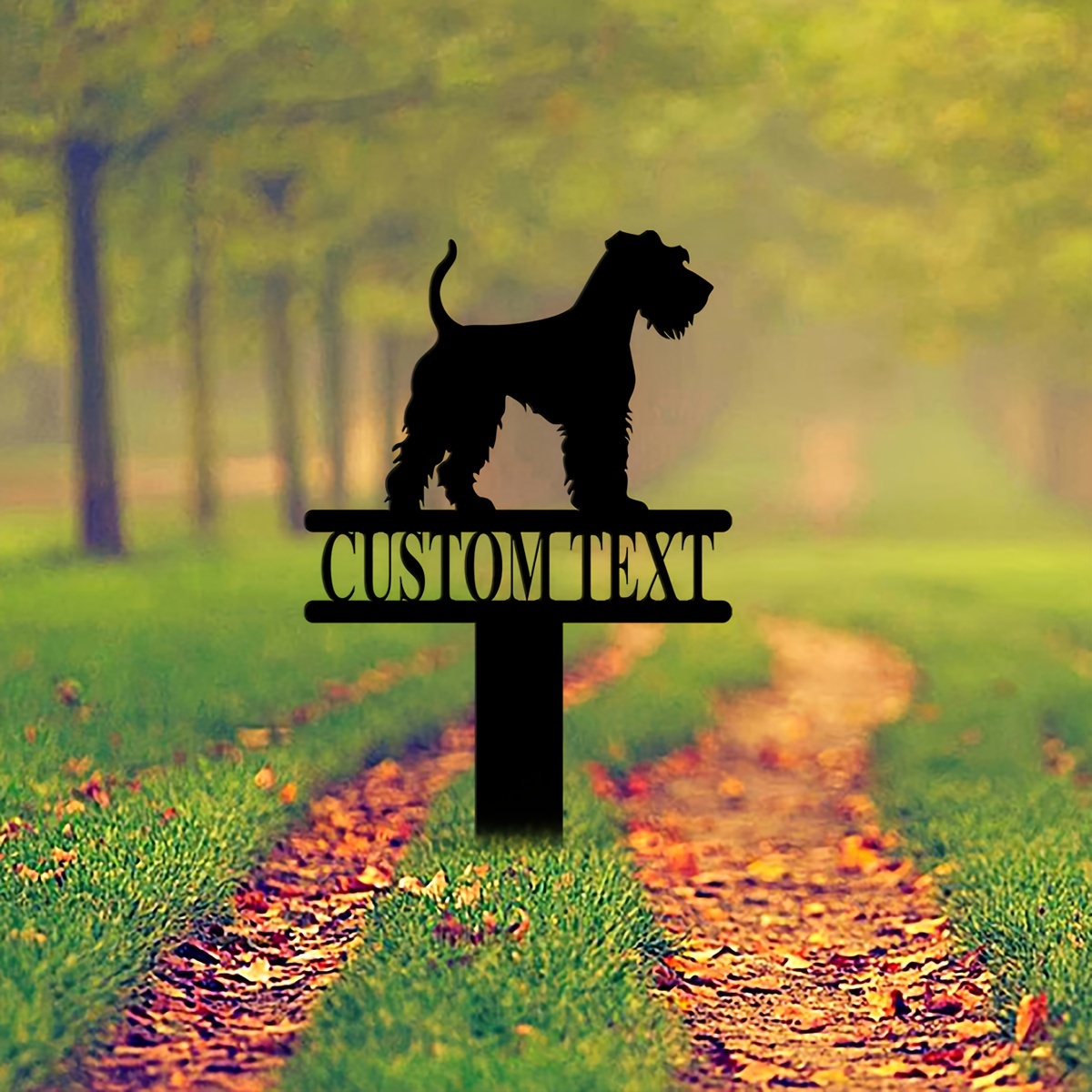 

Custom Welsh Terrier & Name Metal Yard Stake - Vintage Style, Door Mount, Dog Lovers, Home Decor