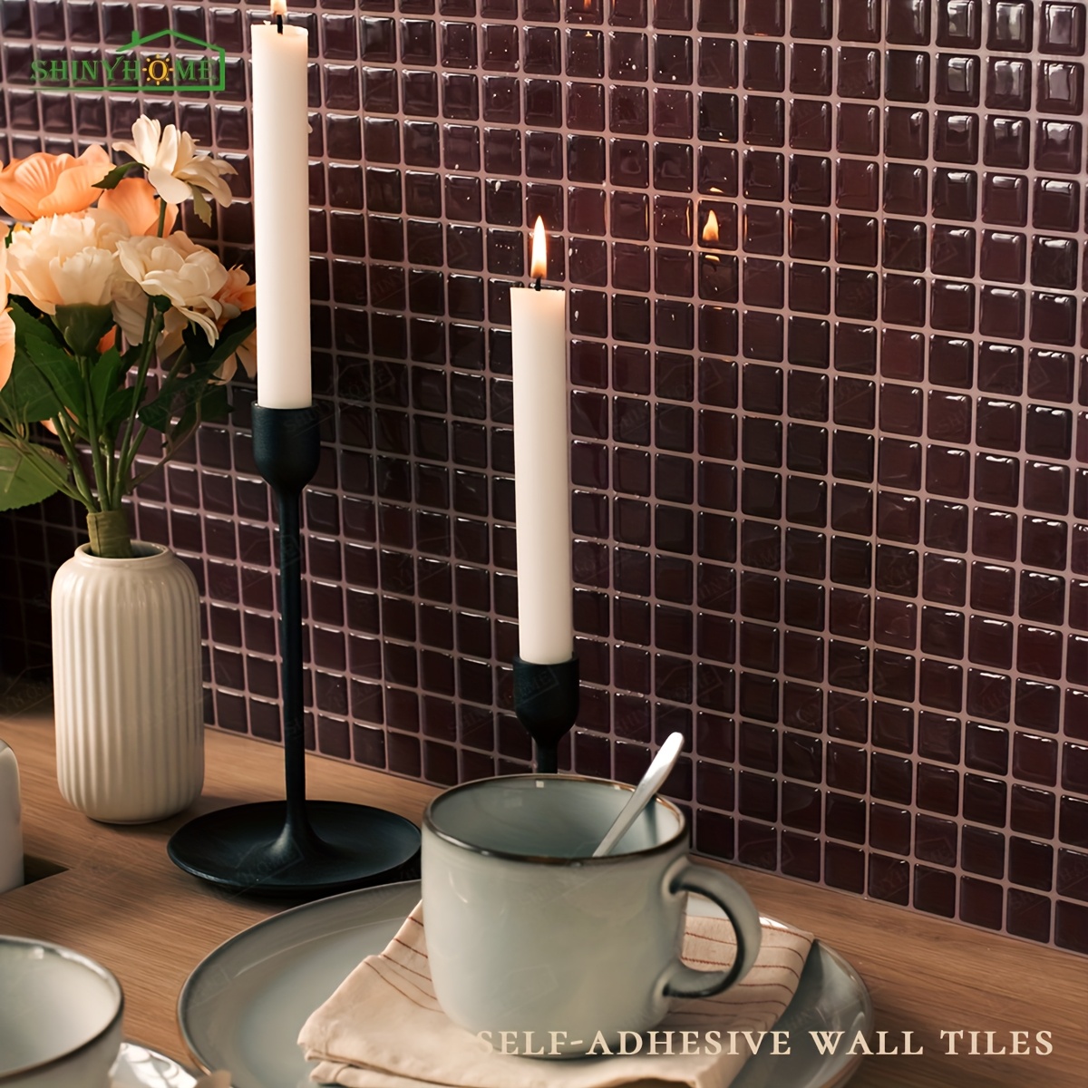 10 feuilles carreaux autocollants imperméables - Temu France