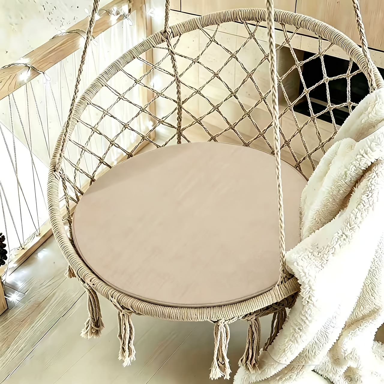 TEMU 1pc Round Stool Cushion With Non-slip Design, Suitable For Office Chairs, Usable In . Soft And Comfortable, It Makes An Ideal Gift. Suitable For