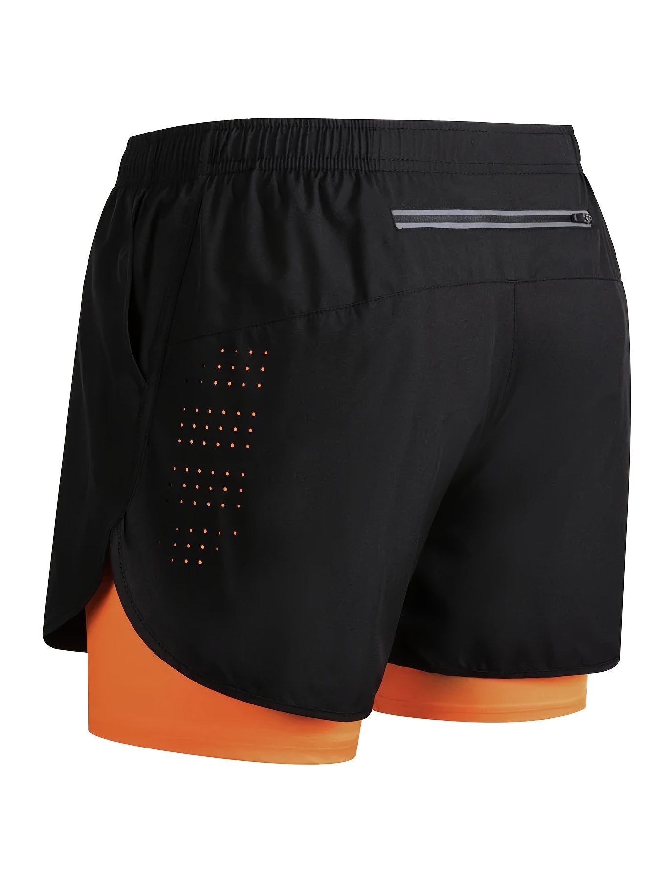 2025 New Men'S Running Shorts, Quick-Dry Black Double-Layer Shorts for Fitness And Training, 4-Inch Athletic Shorts