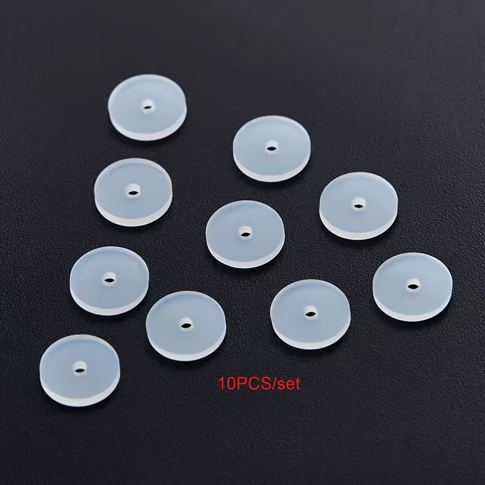 10pcs Silicone Piercing Discs, Flexible Anti-inflammation Saucer For Ear, Nose, Lip Studs, Daily -season Jewelry Accessories