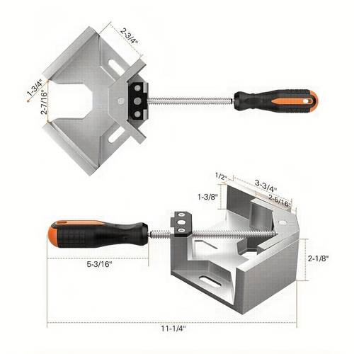 angle clamp 2 pieces single handle 90 aluminum golden angle clamp adjustable swing clamp for woodworking woodworking tool frame support a gift for husband or father