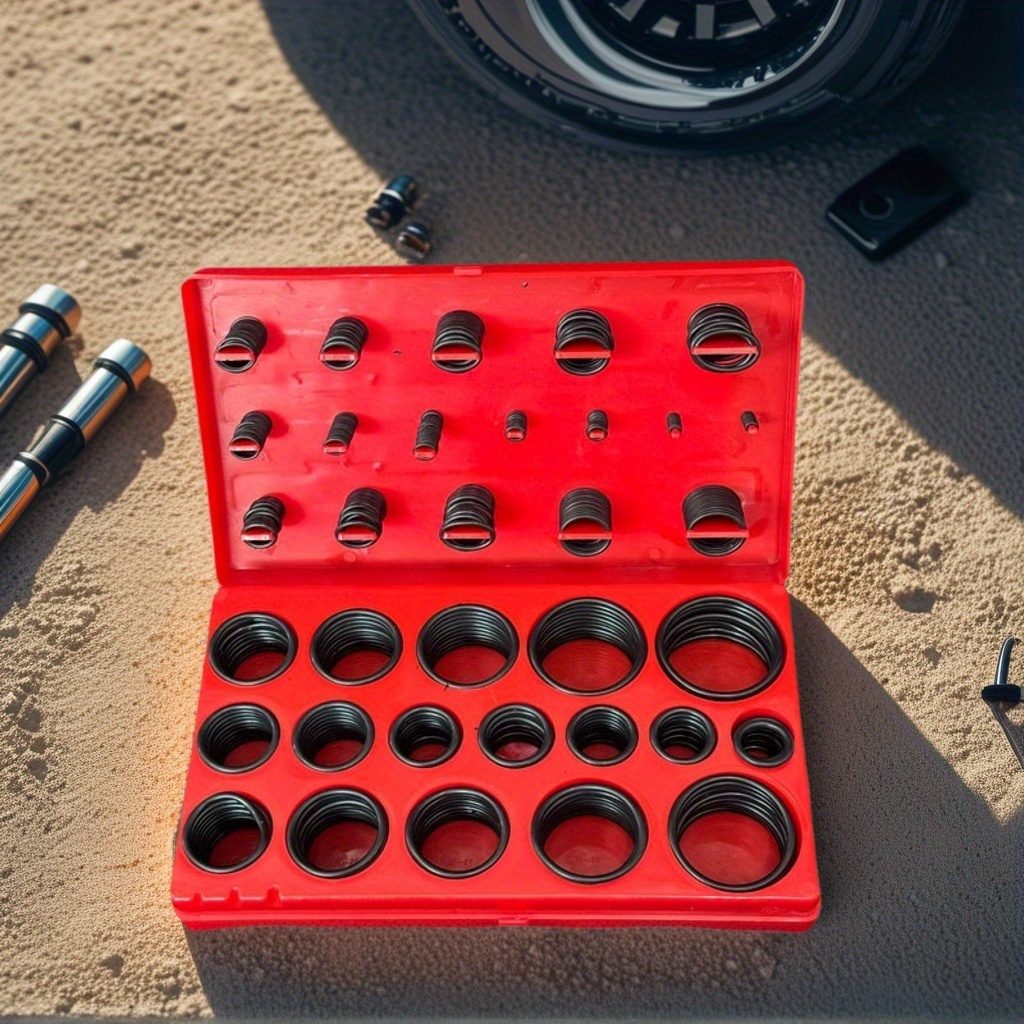 kit de joints toriques en caoutchouc 419, assortiment de joints de différentes tailles pour joints de gaz/air, entretien automobile, réparation de robinets et de tuyaux, ensemble de joints toriques   à   pression Détails du produit 0