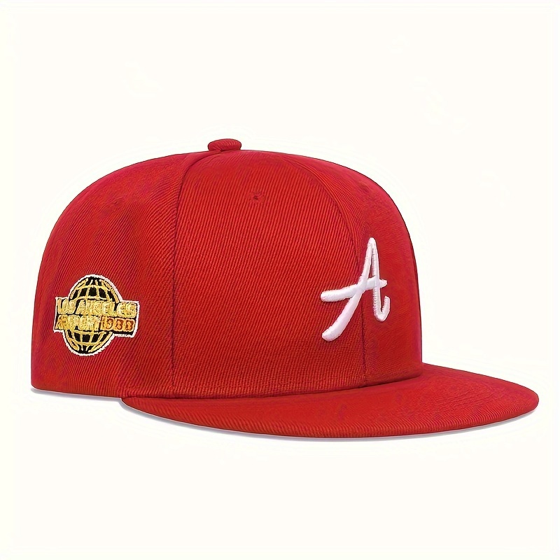 Image of 1 Boys' A Letter Embroidered Baseball Cap, Outdoor Adjustable Hat For Spring/autumn Or Spring/summer, For , Travel, And Beach Vacations