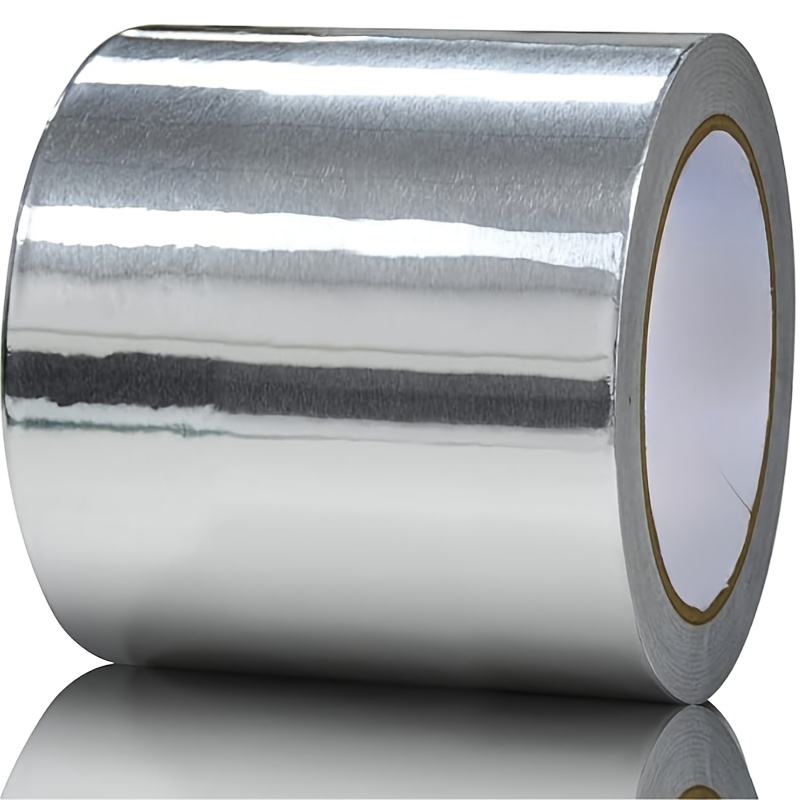 foil tape 4 x 66ft 2 75 mil heavy duty high temperature tape silvery foil tape for tent repairs tarpaulin repairs plumbing systems dryer vents hvac pipe sealing and more