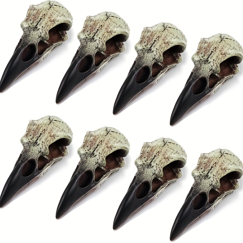 Gothic Halloween Crow Decoration, Resin Bird Skeleton Pendant Necklace For Costume And Wall Decor