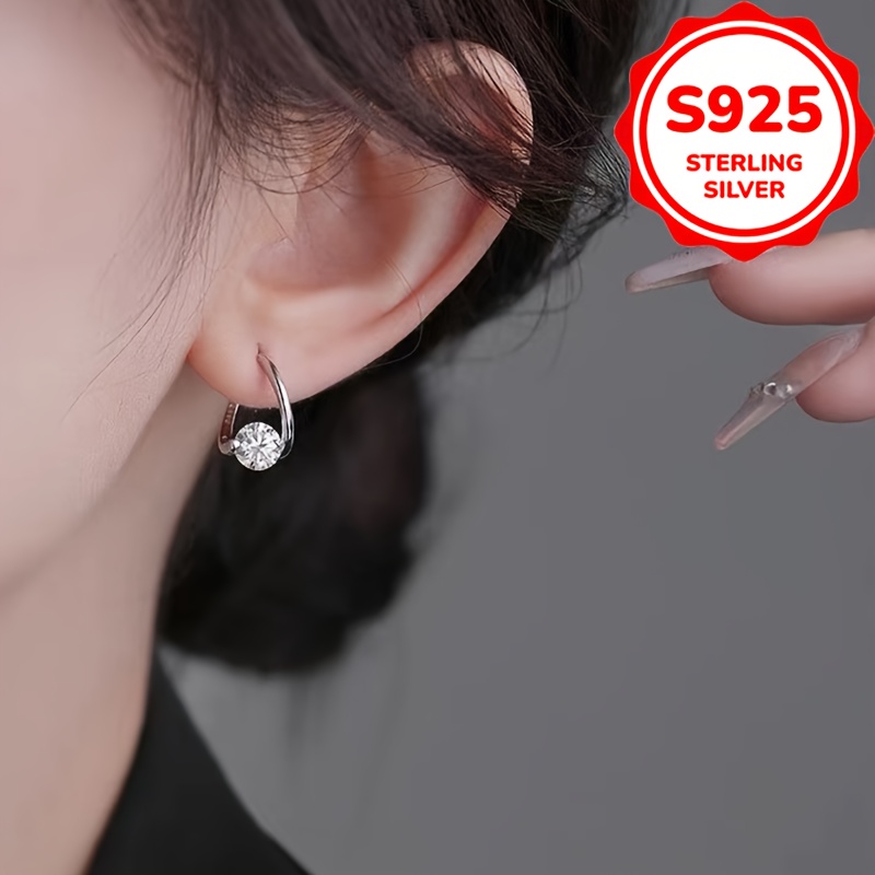Women's 925 Silver Irregular Ear Hooks Studs, Premium Fashion