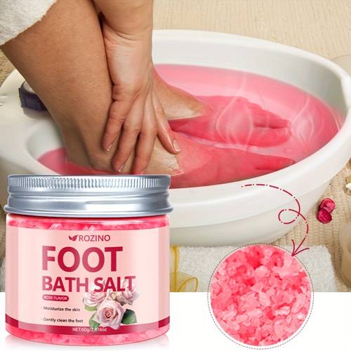 rose infused sea salt soak 60g deep cleansing for dry cracked gift for women