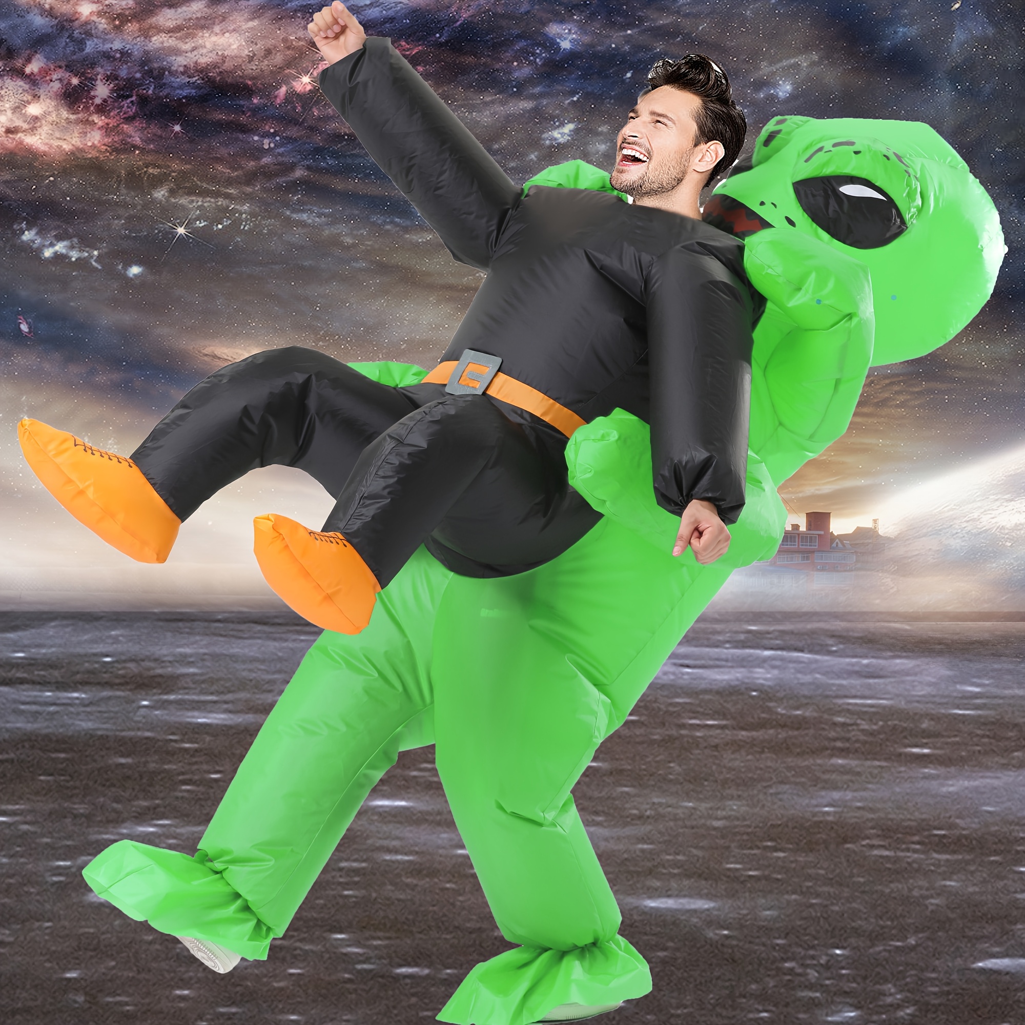 Déguisement Gonflable Extraterrestre - Costume Drôle Halloween/Carnaval - Taille Adulte