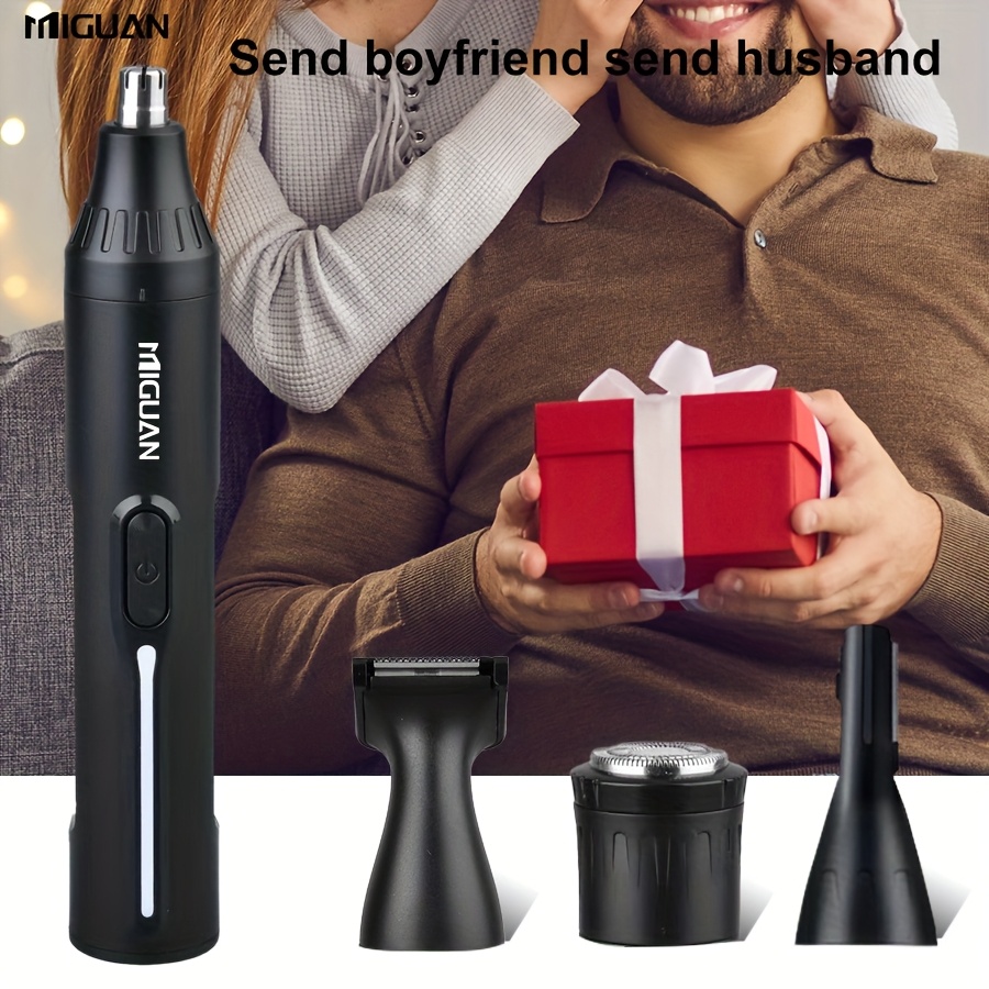 multi purpose mens electric ear and nose trimmer 4 in 1   kit electric eyebrow   shaver sideburns trimmer usb charging personal care tool for men holiday gift Product details 6