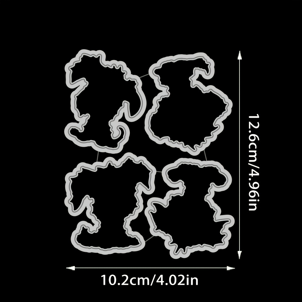 KADS Nagelstempel-Set Mit 2 Panda-Hunde & Giraffen Motiven Inkl. Silikonstempel