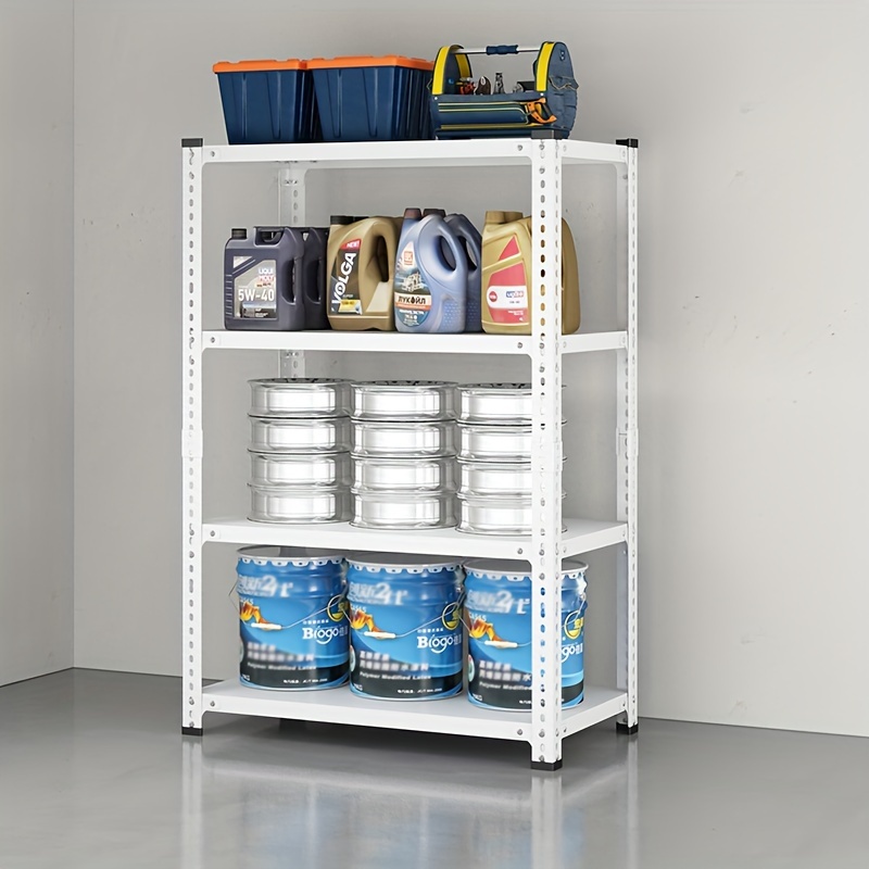 Estantes de almacenamiento de 4 niveles de metal para garaje, estantes  resistentes para almacenamiento, estanterías de cocina para almacenamiento