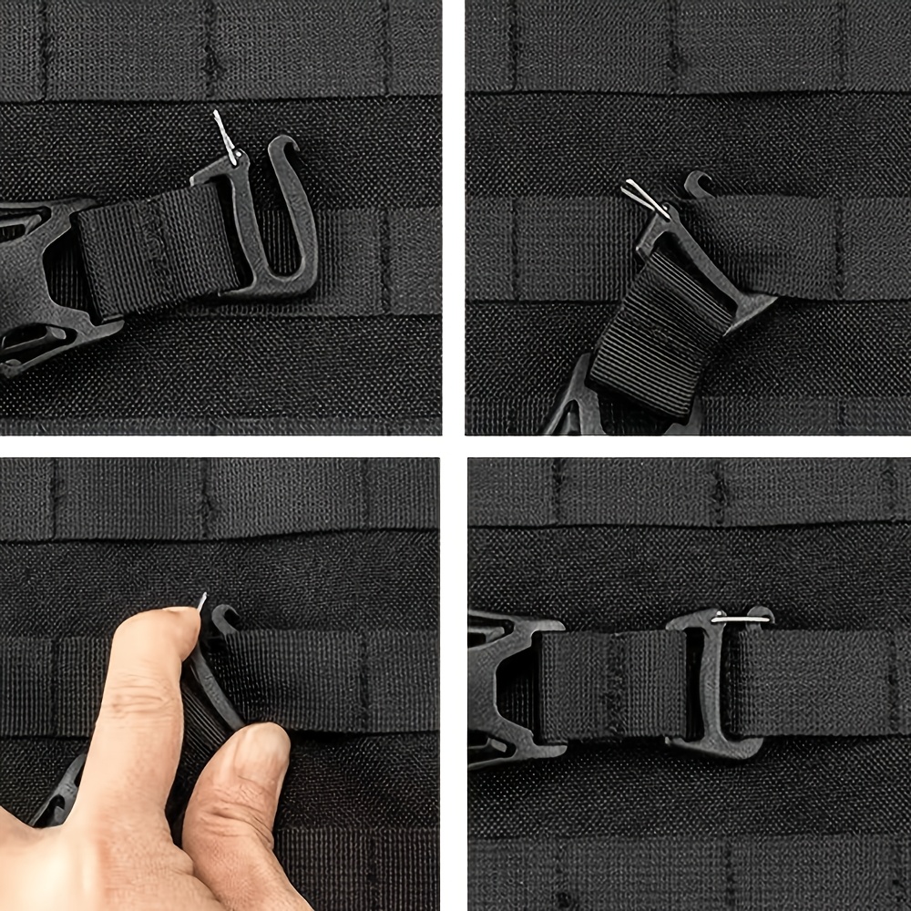 6pcs Tactical Molle System Backpack Straps and Buckles Set