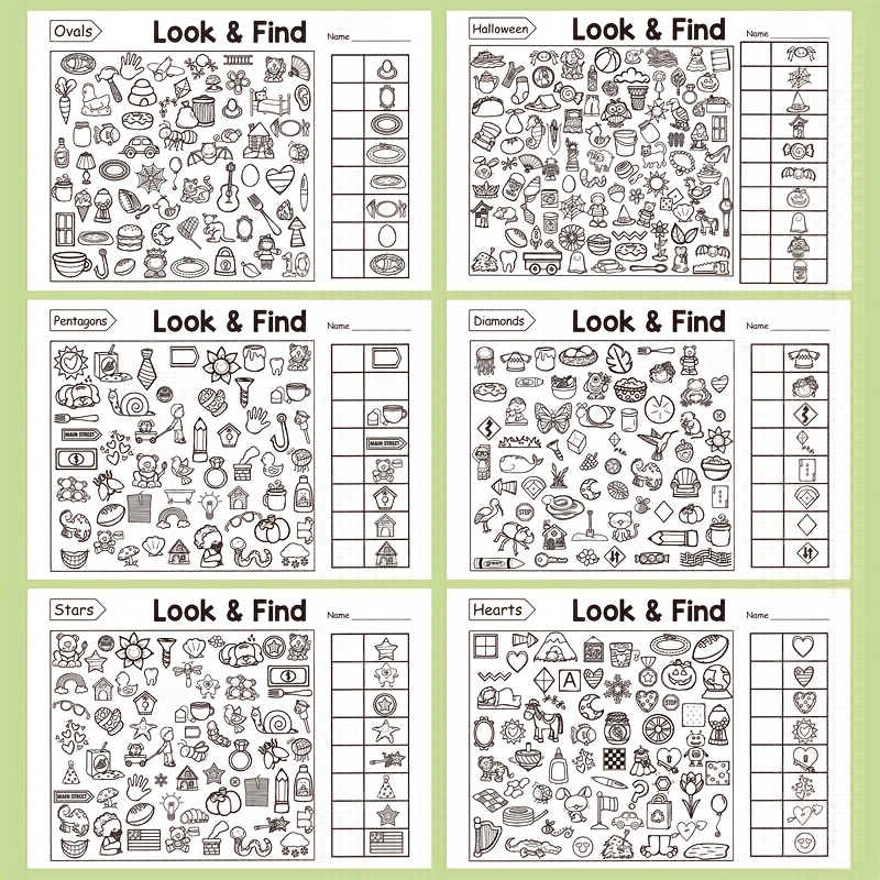 Interactive Hidden Objects Book, "Look And Find" Coloring Book