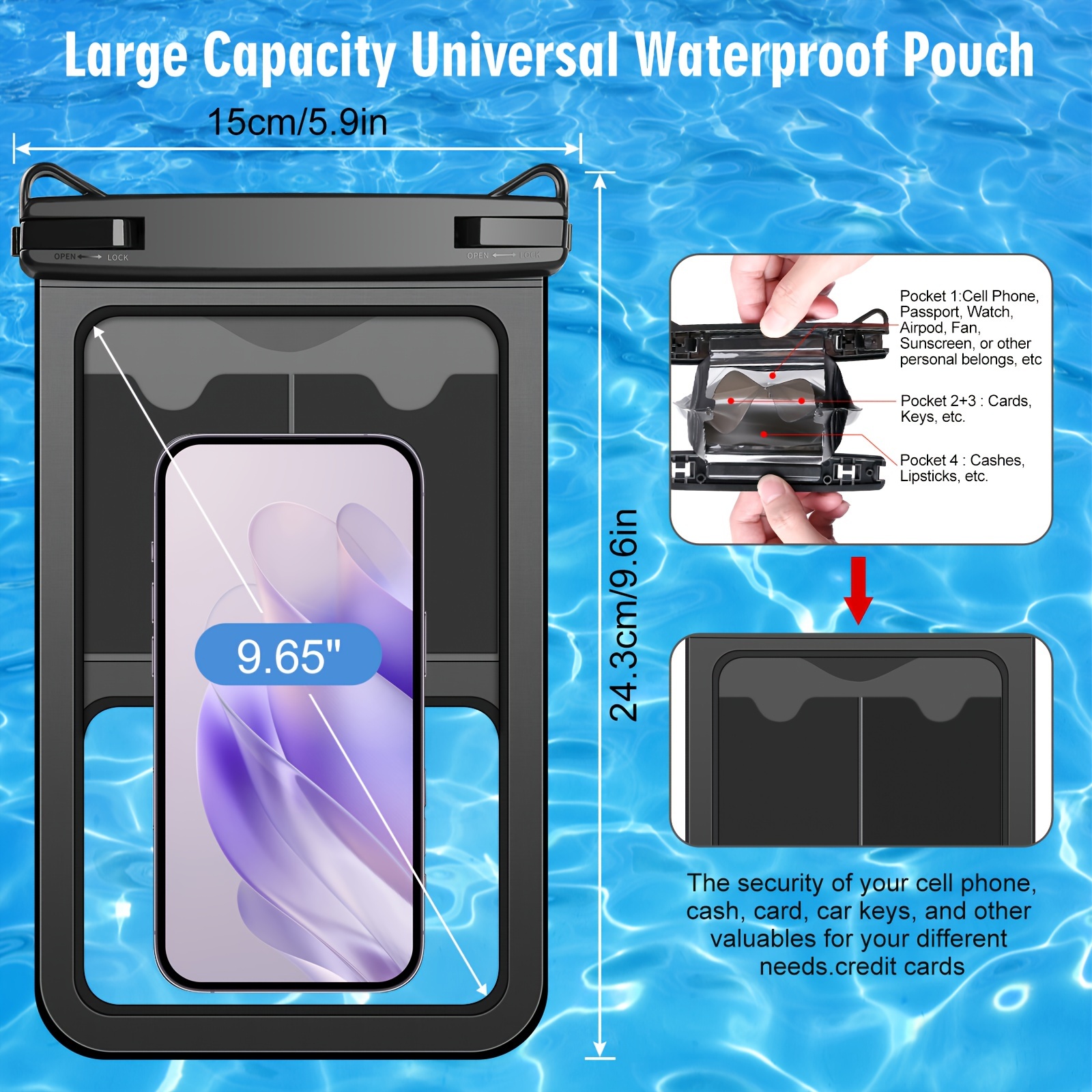 Extra Large Waterproof Phone Pouch Phone Cases Iphone Temu