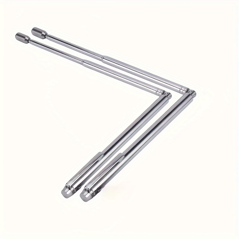Image of 2pcs Retractable Stainless Steel Rod, Portable Pen-shaped L-rod For Hunting Tools Water, Energy , , Buried Items, Etc