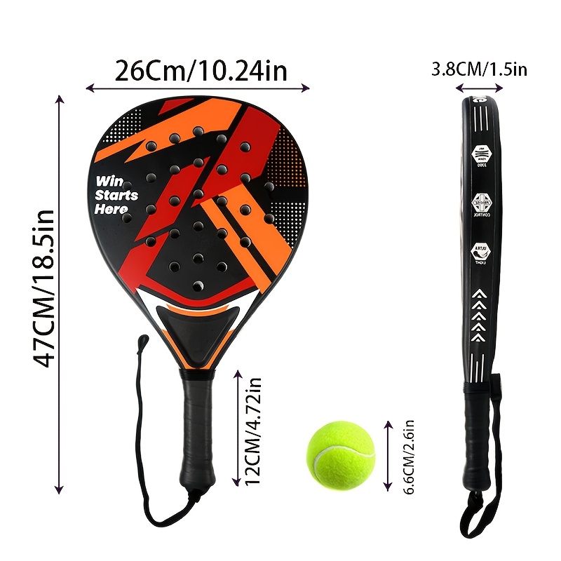 E-shop 1 Set neuer rot-schwarzer ABS-Blatt-Tennisschläger, sturzsicherer Blatt-Schläger, Käfig-Tennisschläger, Blatt-Sport-Strandschläger