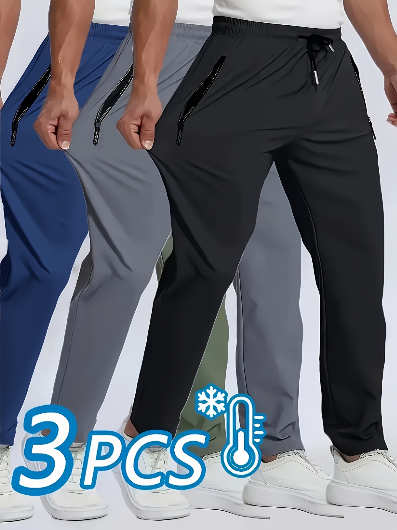 summer mens 3pcs multi color pants lightweight stretchy quick drying design suitable for running rock climbing and outdoor activities cool breathable sporty and fashionable style