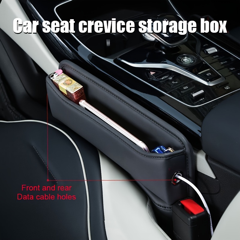 

Upgrade Your Car With A Pu Leather Seat Gap Storage Box - Keep Your Belongings Secure & Organized - Car Interior Accessories