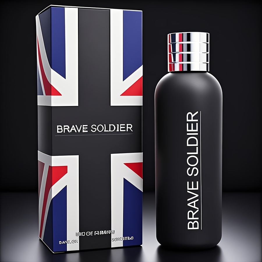 Brave Soldier Men's Fruity Perfume, Portable Eau De Toilette Spray for Business, Office Or Travel, Perfect for Birthday Gifts, 3.38 Ounces Father's Day Gift