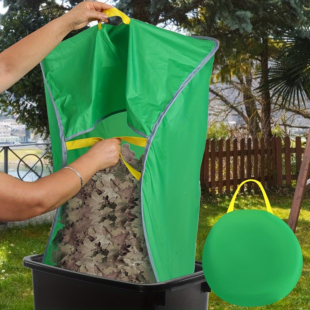 

Portable Pop-up Leaf Collector With Storage Bag - Reusable, Foldable Lawn & Garden Waste Bag For Yard Cleanup Yard Waste Bag Leaf Bags For Easy Leaf Removal