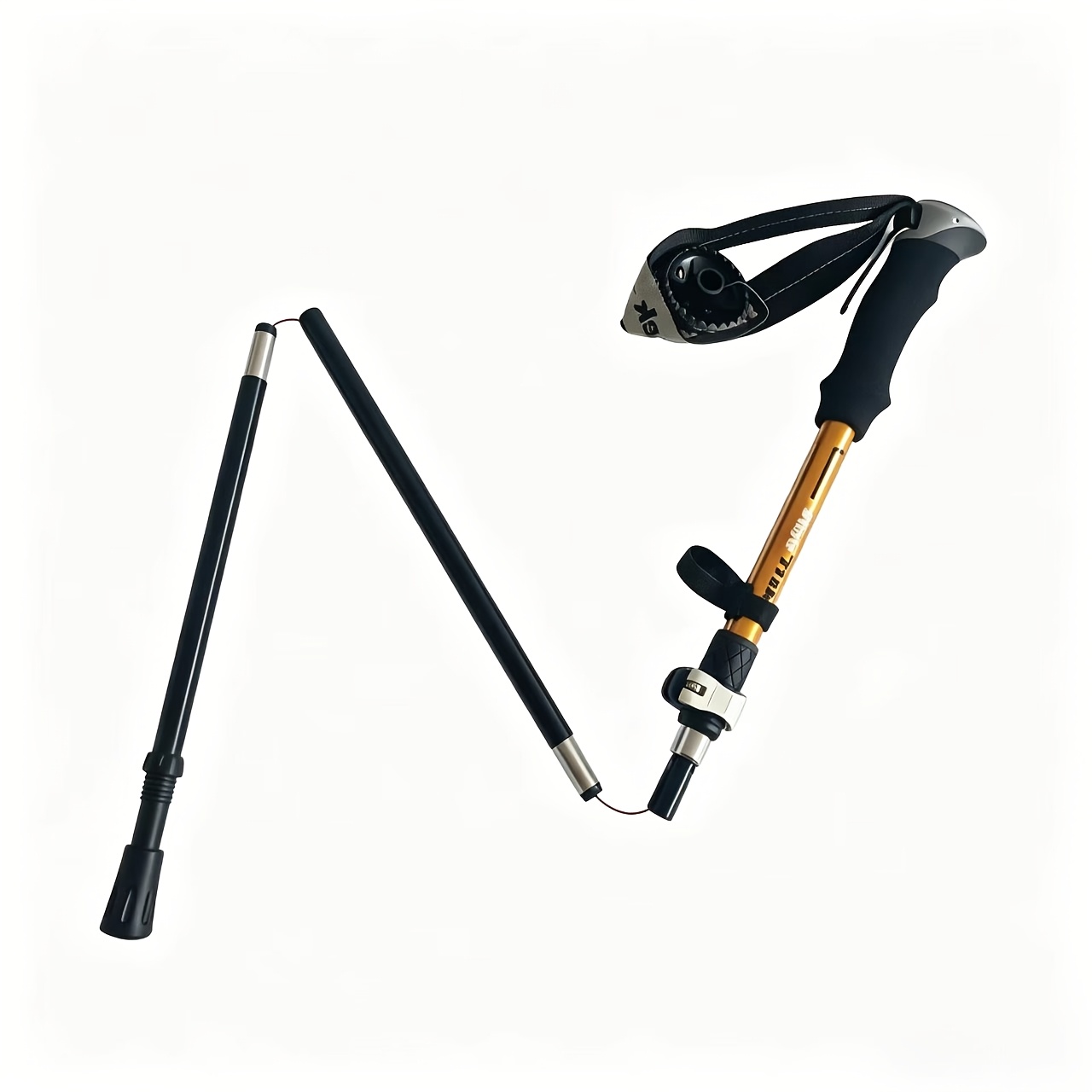 5-Section Color Spliced Foldable Trekking Poles